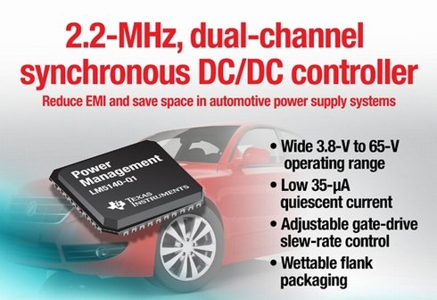 同期整流降圧型コンバーター「LM5140-Q1」