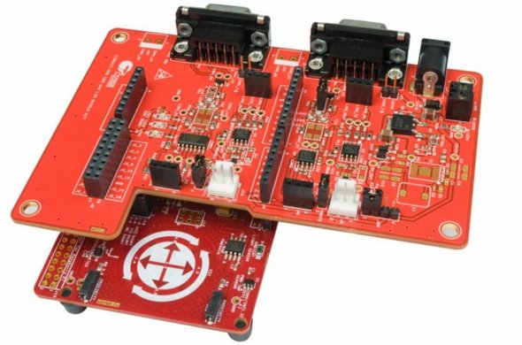 CANおよびLINシールドキット「CY8CKIT-026」の外観