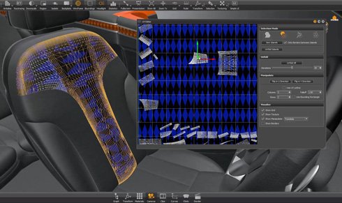 「Autodesk VRED」に搭載されたUV展開の例