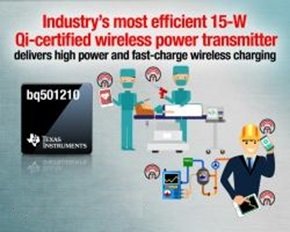ワイヤレス充電トランスミッターIC「bq501210」