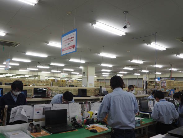 レノボ製PCの修理ライン