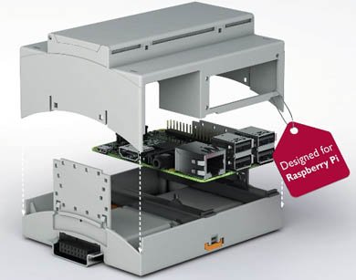 産業用途向け専用ケース「RPI-BC DIN レール取付用エンクロージャ」（独Phoenix Contact製）
