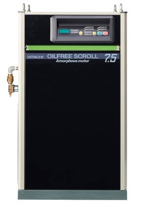 「アモルファスモータ 一体型 オイルフリースクロール圧縮機」（7.5kW）外観
