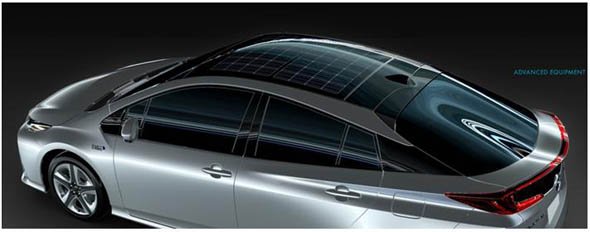 トヨタ自動車「新型プリウスPHV」のソーラー充電システムに採用されたパナソニックの車載向け太陽電池モジュール「HIT 車載タイプ」