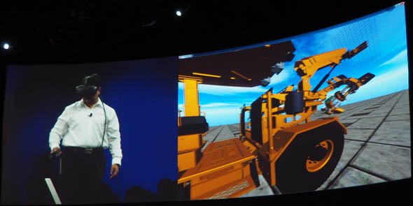 「HTC Vive」を用いたVR活用のデモを実演