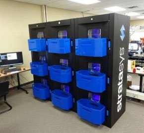 9つの3Dプリントセルで構成された「Stratasys Continuous Build 3D Demonstrator」