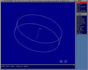 最初にリリースされた「Pro/ENGINEER」の画面イメージ