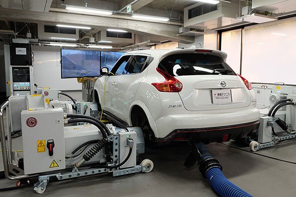 東陽テクニカのシャシーテスト「DMTS（Driving & Motion Test System）」