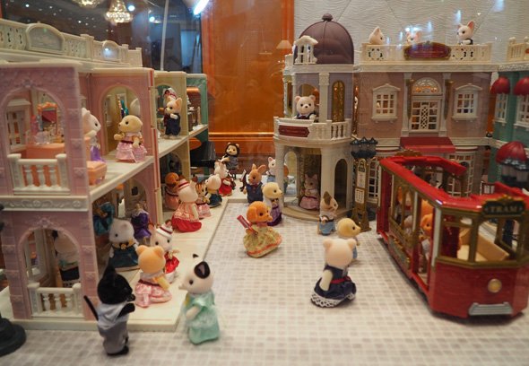 「シルバニアファミリー タウンシリーズ」の展示。この中にフルカラー3Dプリンタの試作品が!?