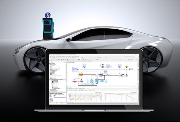 「SimulationX」の電気自動車モデルとドライバーモデル
