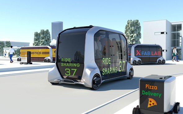 トヨタが発表したモビリティサービス専用EV「e-Palette Concept」のイメージ