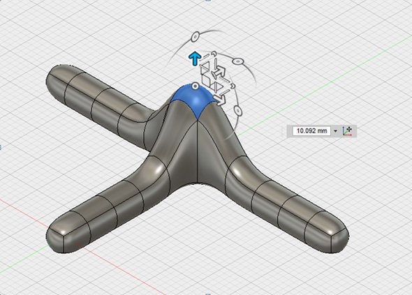 「Fusion 360」のスカルプトモデルの操作イメージ