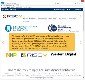 「RISC-V Foundation」のWebサイト