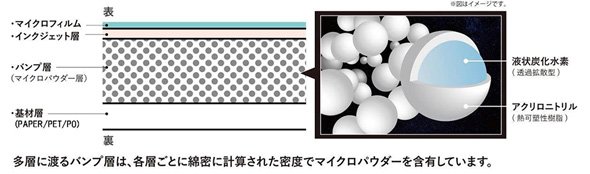 デジタルシートの構造（出典：カシオ計算機）