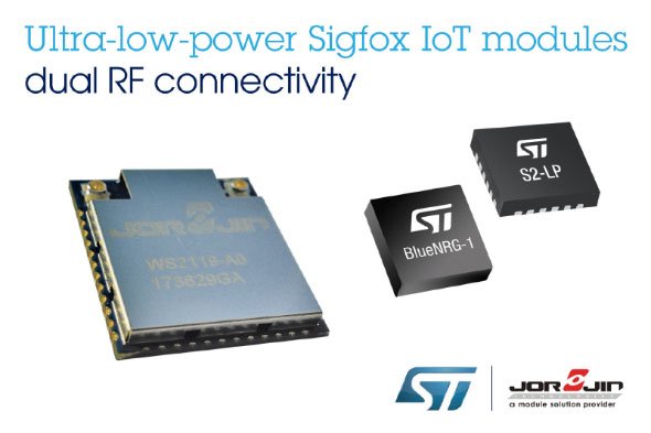 Sigfox／BLEのデュアル通信モジュール「WS211x」