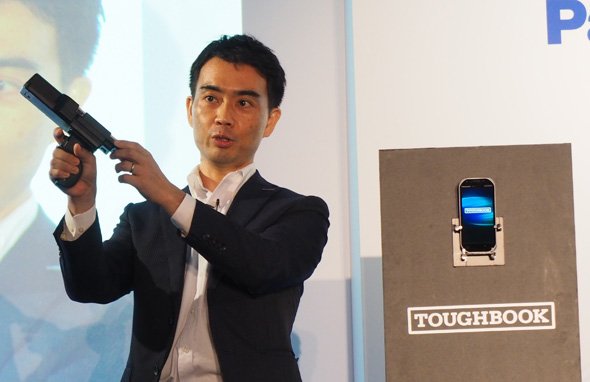 開発中のオートレンジバーコードリーダー