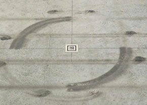 床面に設置されたQRコード