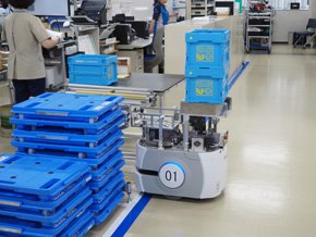 移動するロボットコンベヤーレス生産（1）