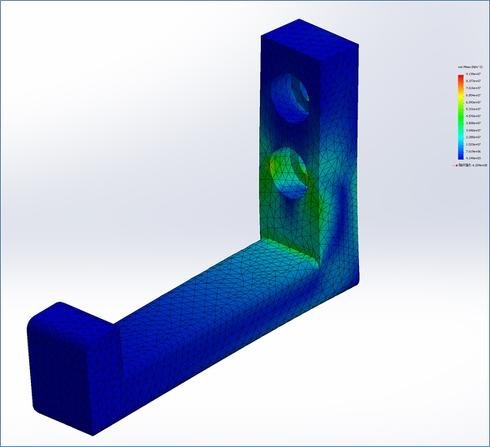 SOLIDWORKS Simulationによる構造解析（応力プロット）