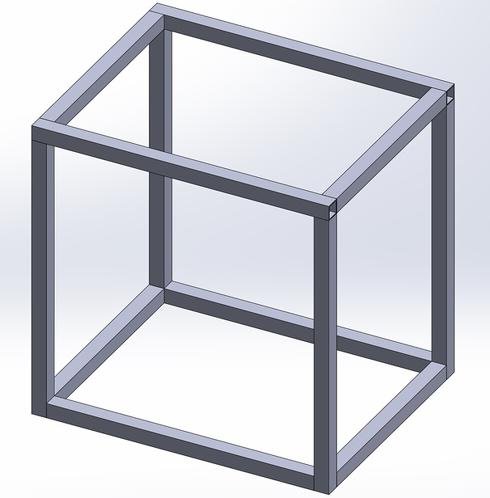 SOLIDWORKSで鋼材レイアウトを使用したモデル