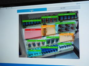 陳列棚にどの程度商品があるかを可視化してくれる