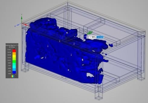 図4　「ANSYS Discovery Live」での流体解析結果