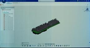 SOLIDWORKSで設計した3DモデルをxShapeに取り込んだ状態