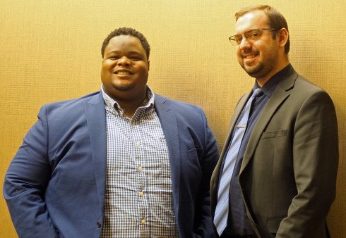 SparkChargeの創業者でCEO（最高経営責任者）のJoshua Aviv氏（左）とCTO（最高技術責任者）のChristopher Ellis氏（右）