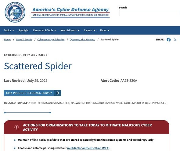 Scattered Spider｜CISA
