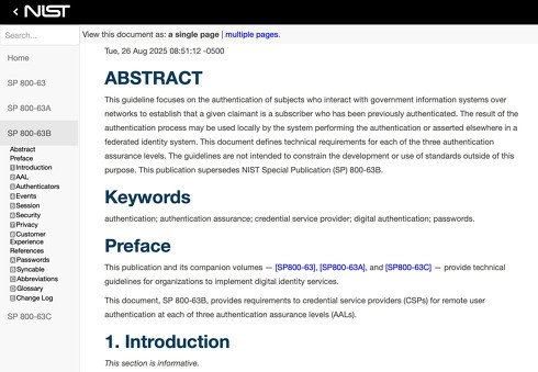 NIST SP 800-63B